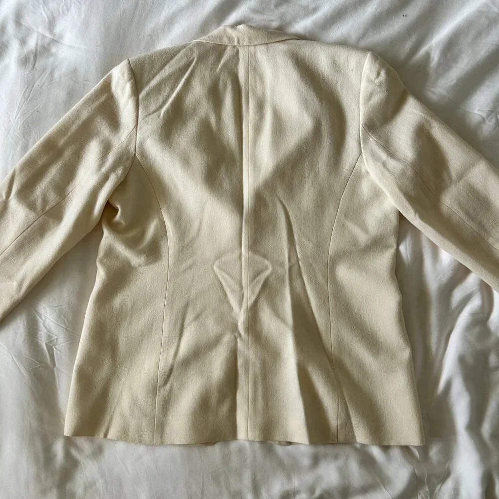 Vintage Pendleton 100% Virgin Wool Blazer - Winter White - Picture 10 of 16